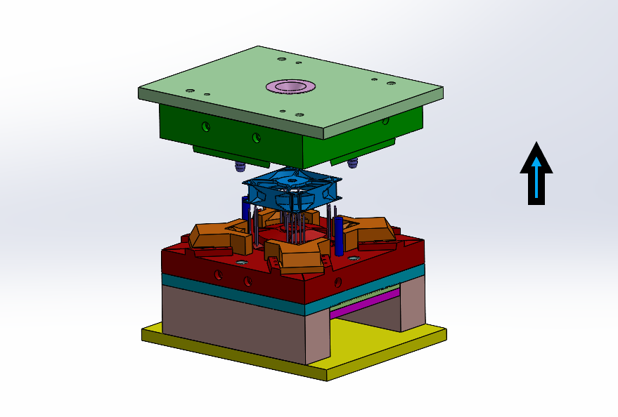 CPU风扇挡板模具